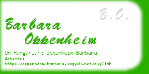 barbara oppenheim business card